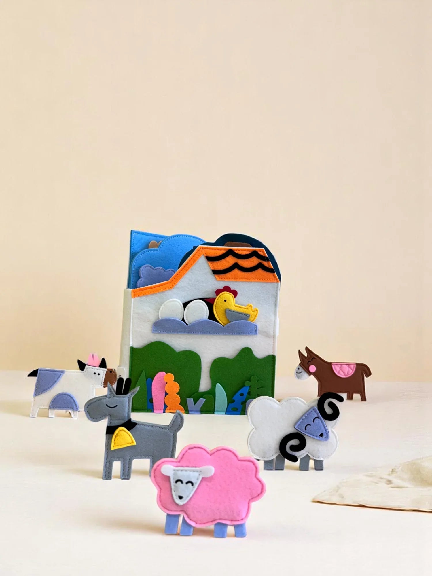 Set of colorful animal toys