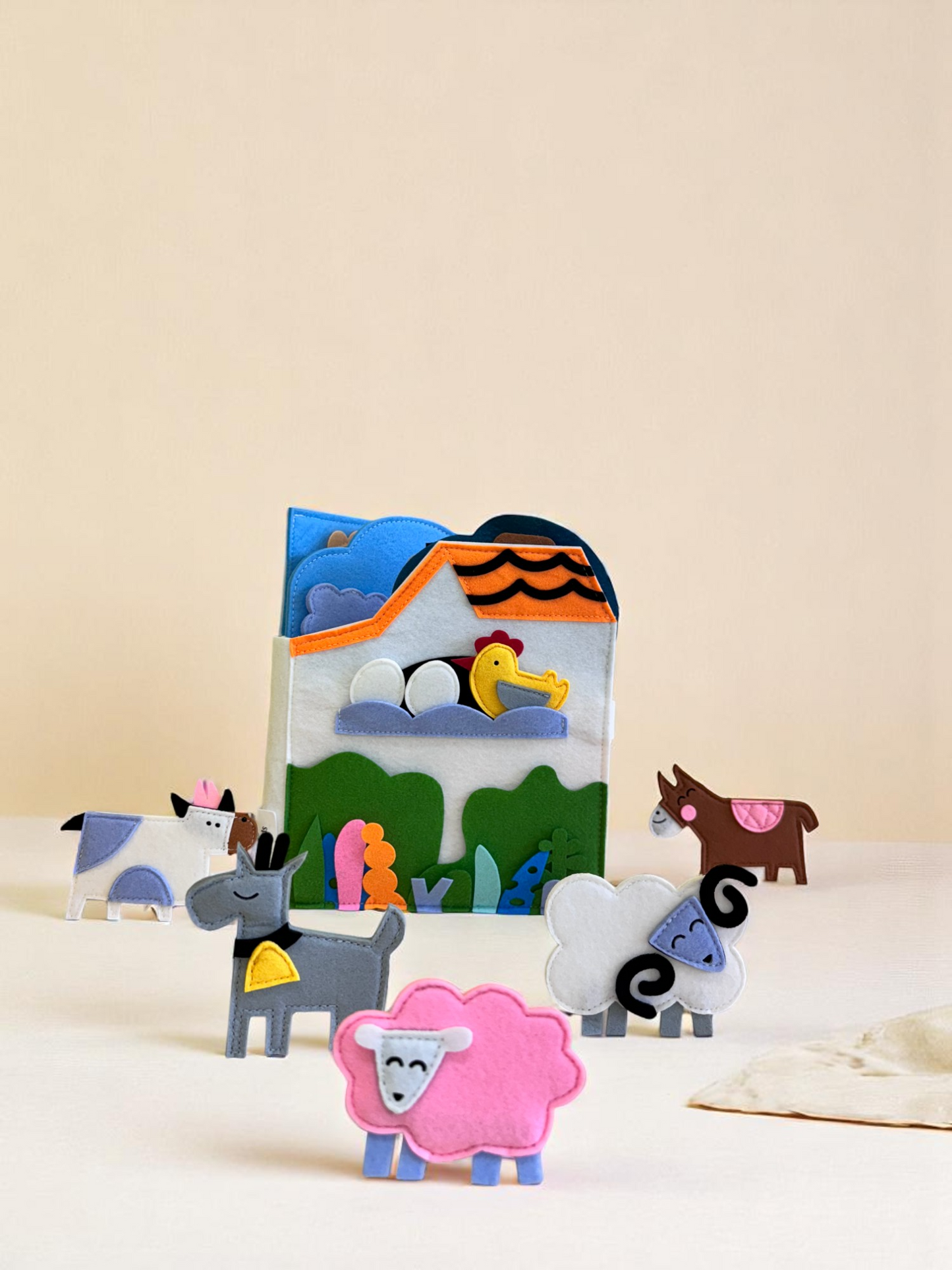 Set of colorful animal toys 